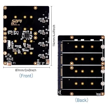 Amazon.co.jp: GeeekPi N16クアッドNVMe拡張ボードRaspberry Pi